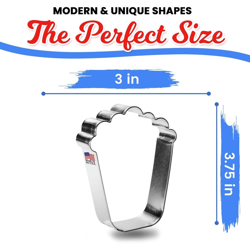 Foose Popcorn Cookie Cutter 3.75 Inch - Made in the USA â€“ Foose Cookie Cutters Tin Plated Steel Popcorn Cookie Mold - Image 4